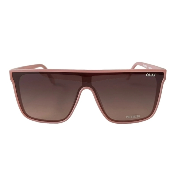 New Quay Australia NIGHTFALL Oversized Polarized Rose-Tinted Sunglasses - Picture 4 of 9
